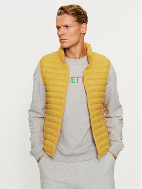 United Colors Of Benetton United Colors Of Benetton Kamizelka 2BA2UJ005 Żółty Slim Fit