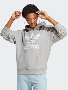 adidas adidas Pulóver Trefoil Hoodie IB7437 Szürke Regular Fit