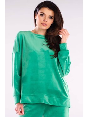 Awama Awama Bluza A410 Zielony Basic Fit