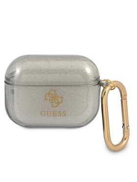 Guess Guess Etui na słuchawki Colored Glitter Czarny