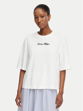 Tommy Hilfiger Tommy Hilfiger T-shirt Classic WW0WW50948 Bijela Relaxed Fit