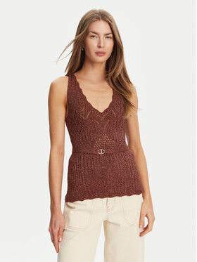 TWINSET TWINSET Top 251TT3195 Pruun Slim Fit