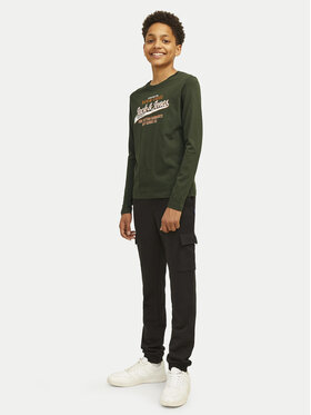 Jack&Jones Junior Bluza Logo 12258880 Zelena Regular Fit