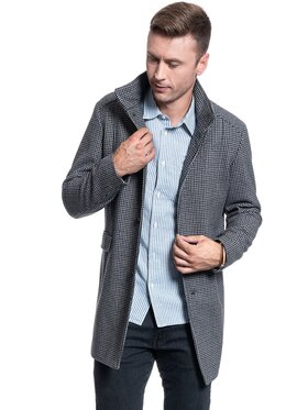 Selected Selected Płaszcz SLHMOSTO WOOL COAT Szary Regular Fit
