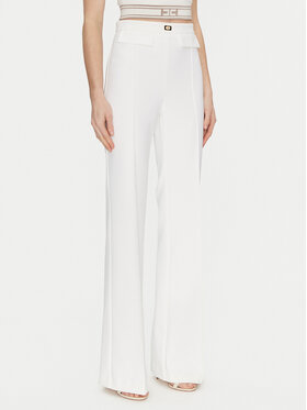 Elisabetta Franchi Elisabetta Franchi Παντελόνι υφασμάτινο PA-078-51E2-V300 Λευκό Regular Fit
