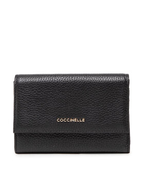 Coccinelle Coccinelle Голям дамски портфейл MW5 Metallic Soft E2 MW5 11 66 01 Черен