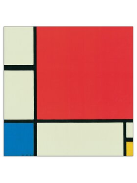 Artopweb Artopweb Dekoracja ścienna Composizione In Rosso, Blu E Giallo Kolorowy