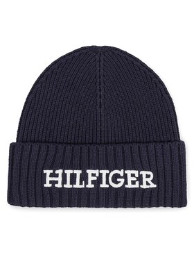 Tommy Hilfiger Tommy Hilfiger Mütze Monotype Beanie AM0AM11737 Dunkelblau