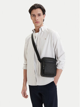 Tommy Hilfiger Tommy Hilfiger Taška cez rameno Th Flag Monogram Mini Reporter AM0AM14138 Čierna