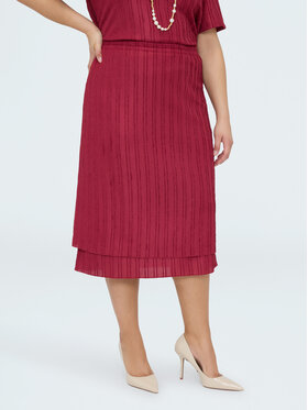 Fiorella Rubino Fiorella Rubino Gonna midi 1007L000527N026 Bordeaux Regular Fit