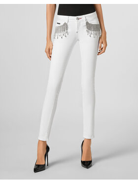PHILIPP PLEIN PHILIPP PLEIN Jeansy 21761 Biały Slim Fit