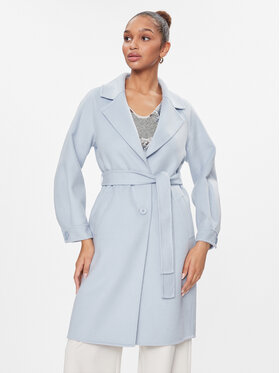 TWINSET TWINSET Преходно палто 241TP2010 Светлосиньо Regular Fit