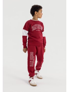 minoti minoti Bluza 23fleece131 Bordowy Regular Fit