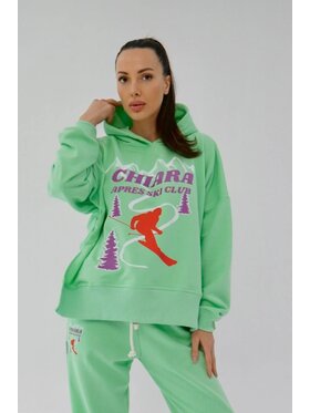 Chiara Wear Chiara Wear Bluza Bluza damska kaptur JOLKA Zielony Regular Fit