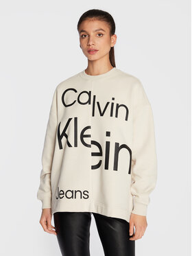 Calvin Klein Jeans Calvin Klein Jeans Bluza J20J219761 Beżowy Oversize