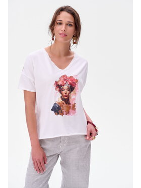 blue shadow blue shadow Bluzka Bisal Écru Regular Fit