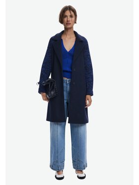 Desigual Desigual Płaszcz CAPPOTTO_SILENT Niebieski Regular Fit