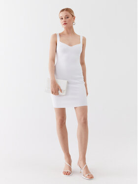 Guess Guess Sukienka dzianinowa Mirage Anise W2YK0C Z2XY0 Biały Slim Fit