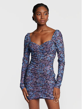 ROTATE ROTATE Rochie cocktail Printed Mesh RT1980 Colorat Slim Fit
