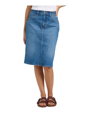 Lee Lee Spódnica jeansowa 112365725 Niebieski Regular Fit