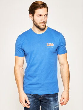 Lee Lee T-Shirt Chest Logo Tee L64RFENJ 112115899 Granatowy Regular Fit