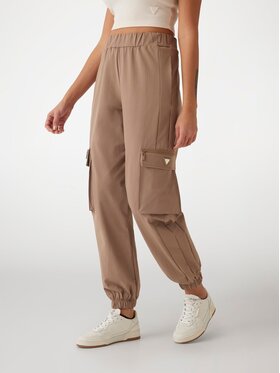 Guess Guess Spodnie materiałowe 171059 Brązowy Slim Fit