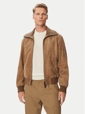 HUGO HUGO Giacca di pelle 50567441 Beige Regular Fit