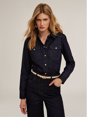 Motivi Motivi Camicia 5449Q100773N034 Blu Slim Fit