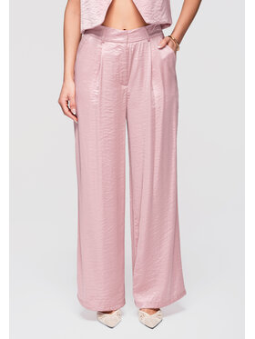 Ombre Ombre Spodnie materiałowe OW-PA-E0002 Różowy Relaxed Fit