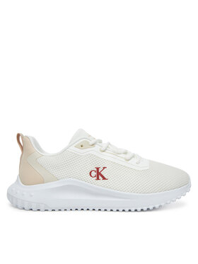Calvin Klein Jeans Calvin Klein Jeans Sneakers Eva Runner L-Up Mix Mesh Logo Ck YW0YW01851 Bianco