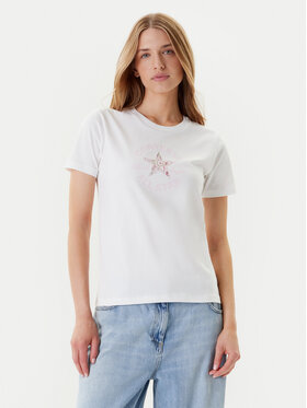 Converse Converse T-Shirt Floral Chuck Taylor 10027751-A01 Bílá Regular Fit