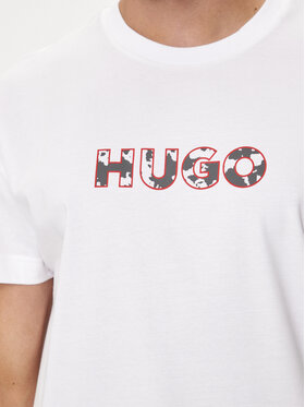 Hugo Majica Camo Logo 50514969 Bež Regular Fit