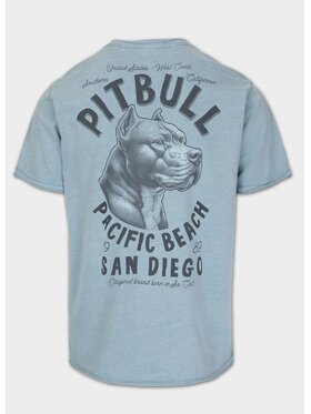 PITBULL PITBULL T-Shirt Koszulka męska Denim Washed Raw PACIFIC XL Błękitny Regular Fit