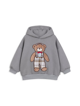 Bejbi Story Bejbi Story Bluza Bluza oversize Arthur Teddy z kapturem Szary Oversize