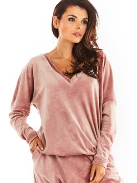 Awama Awama Mikina A376 Růžová Basic Fit