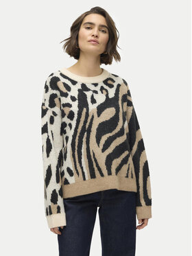 Vero Moda Vero Moda Sweter Kai 10310645 Beżowy Regular Fit