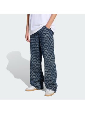 adidas adidas Džinsi Monogram KD0399 Zils Loose Fit
