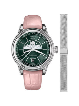 Aviator Aviator Zegarek V.1.33.0.262.4PM-SET Srebrny