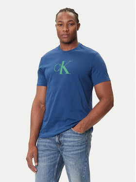 Calvin Klein Jeans Calvin Klein Jeans T-Shirt Center Monogram LV04RC857G Niebieski Regular Fit