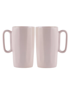 Vialli Design Vialli Design Komplet kubków 2 KUBKI CERAM.Z USZKIEM 330ML FUORI RÓŻOWE 30060 Różowy