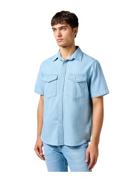 Wrangler Wrangler Koszula jeansowa 112362749 Niebieski Regular Fit