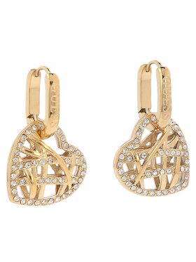 Guess Guess Náušnice Heart Cage JUBE03 098JW Žlté pozlátenie