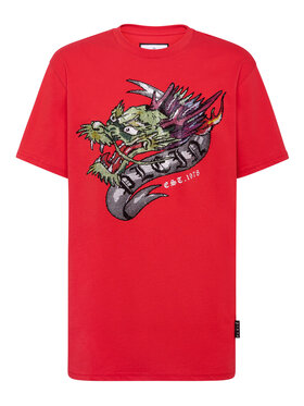 PHILIPP PLEIN PHILIPP PLEIN T-Shirt 19509 Czerwony Regular Fit