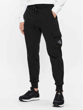 Calvin Klein Jeans Calvin Klein Jeans Spodnie dresowe Badge J30J324683 Czarny Regular Fit