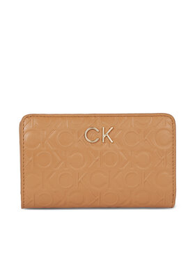 Calvin Klein Calvin Klein Portfel damski Re-Lock Bifold Fr Wallet Emb K60K611318 Brązowy
