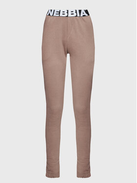 NEBBIA NEBBIA Spodnji del trenirke Iconic 408 Rjava Relaxed Fit