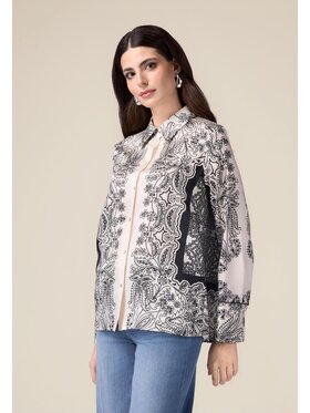 Oltre Oltre Koszula 5098R002982N0S1 Biały Regular Fit