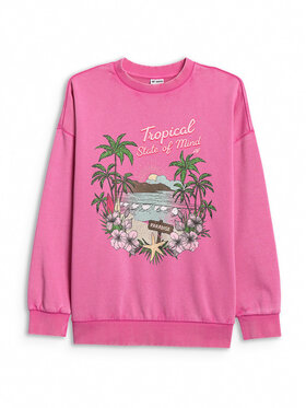 4F 4F Bluza SUMMER SPLASH Różowy Loose Fit