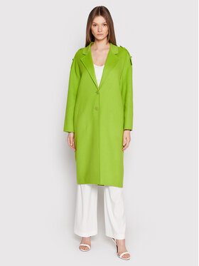Patrizia Pepe Patrizia Pepe Płaszcz wełniany 8O0029/A006-G532 Zielony Regular Fit