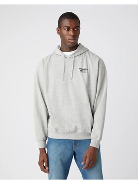 Wrangler Wrangler Bluza WWYG HOODIE Szary Regular Fit
